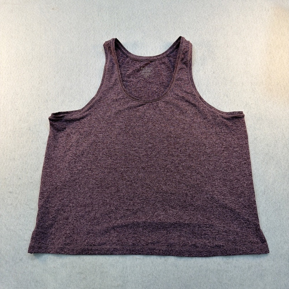 Athleta Uptempo II Athletic Tank Top Loose Sleeveless Heather Purple Womens XL